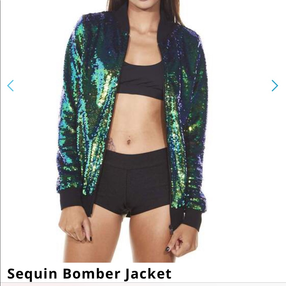 Sequin Bomber Jacket